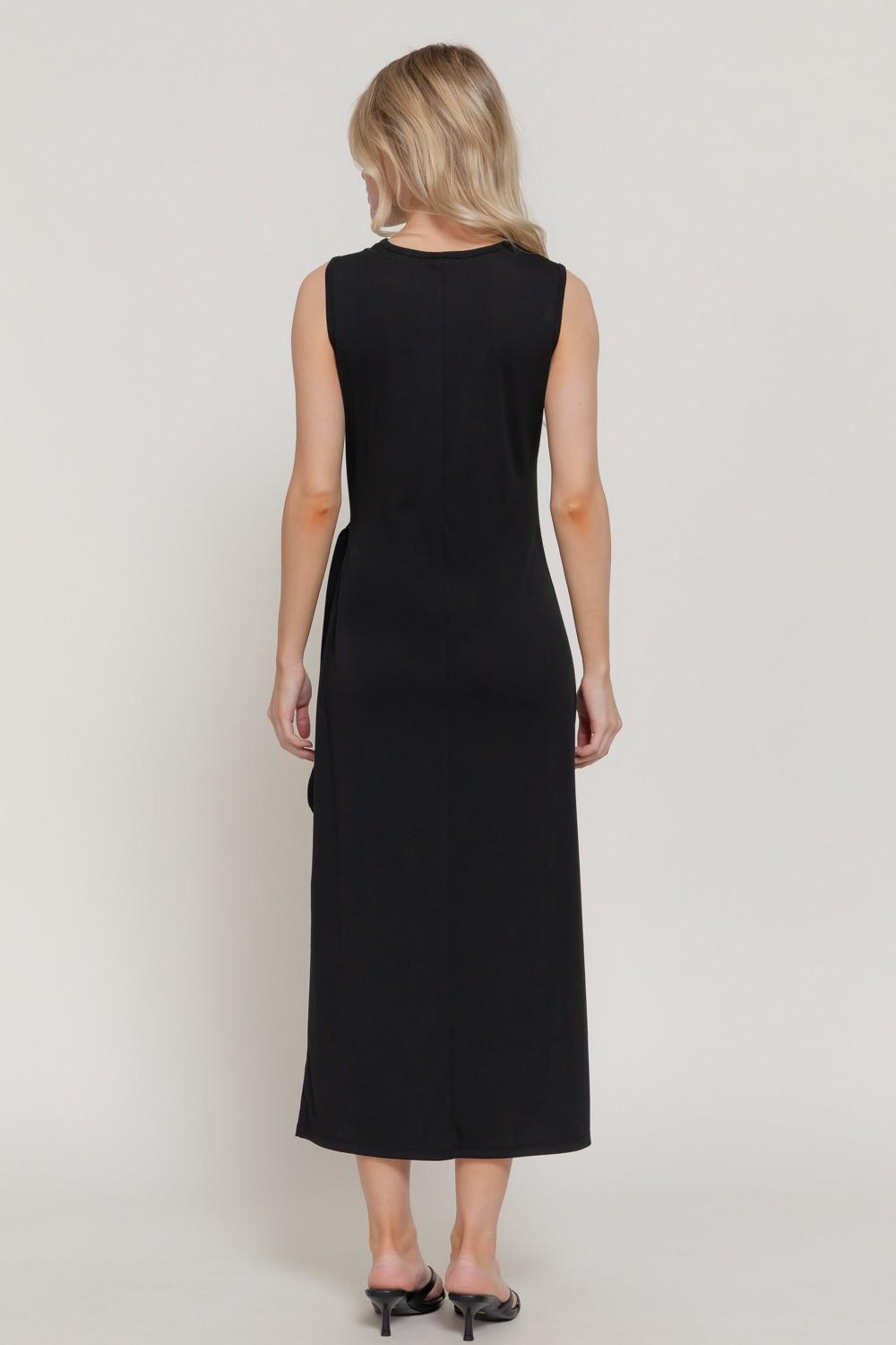 Sleeveless Waist Tie Midi Dress
