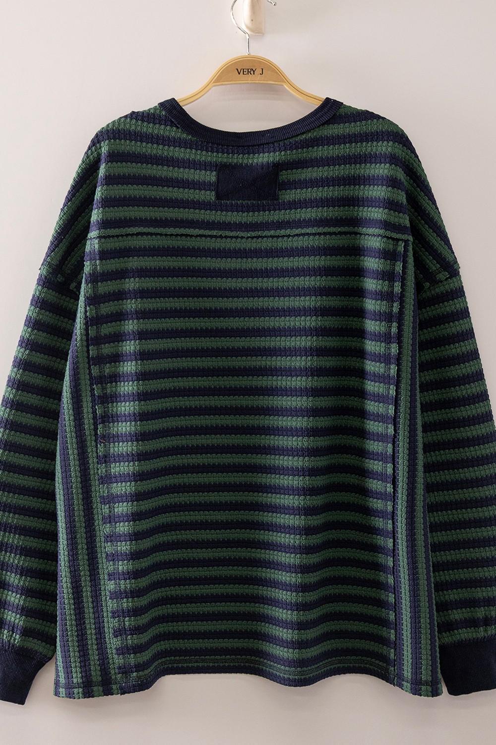 Stripe Waffle Top