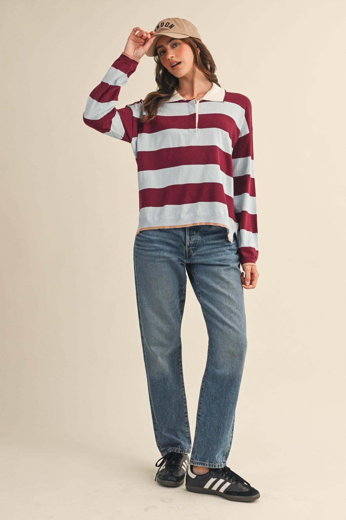 Striped Rugby Sweater