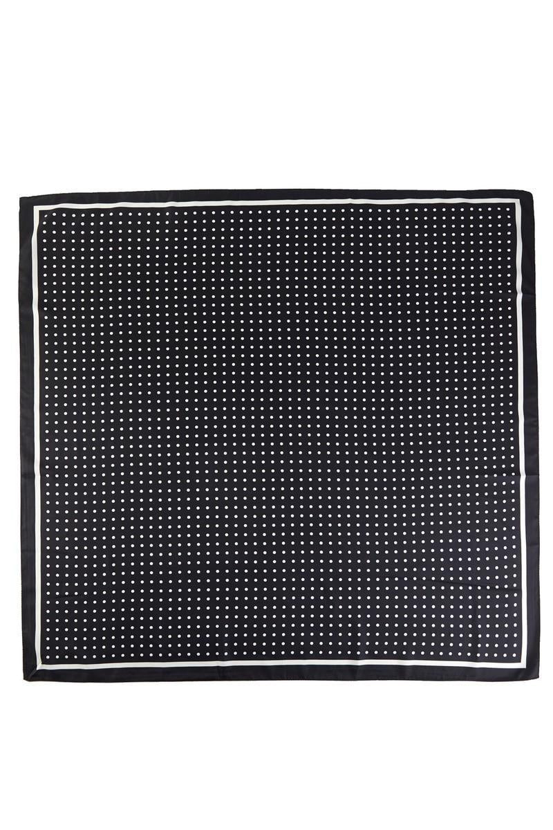 Classic Polka Dot Border Square Scarf