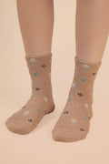 Floral Printed Textures Crew Socks