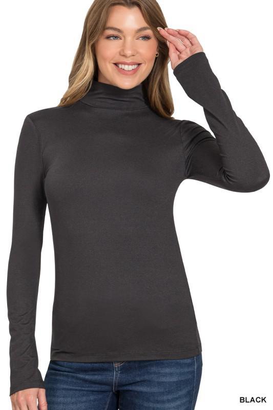 Premium Microfiber Mock Neck Top