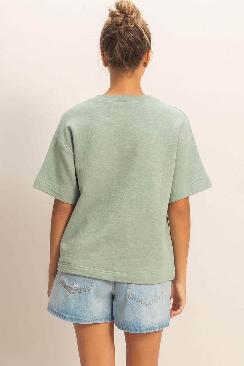 Crew Neck Short Sleeve Top