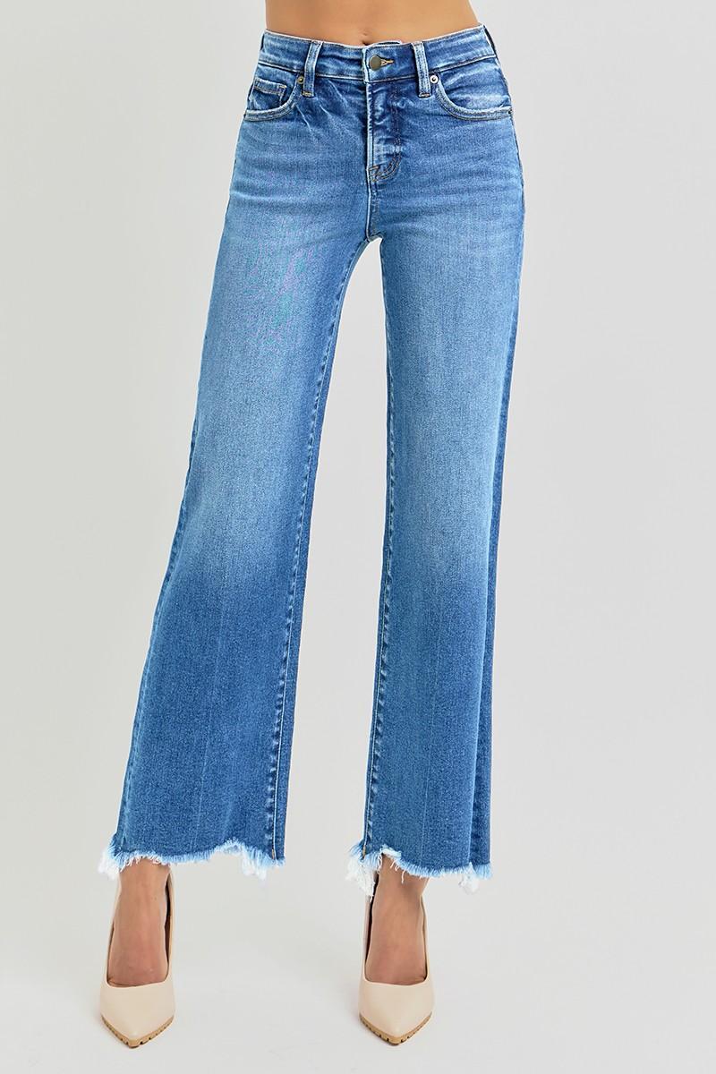 Tummy Control High-Rise Ankle Straight Jeans