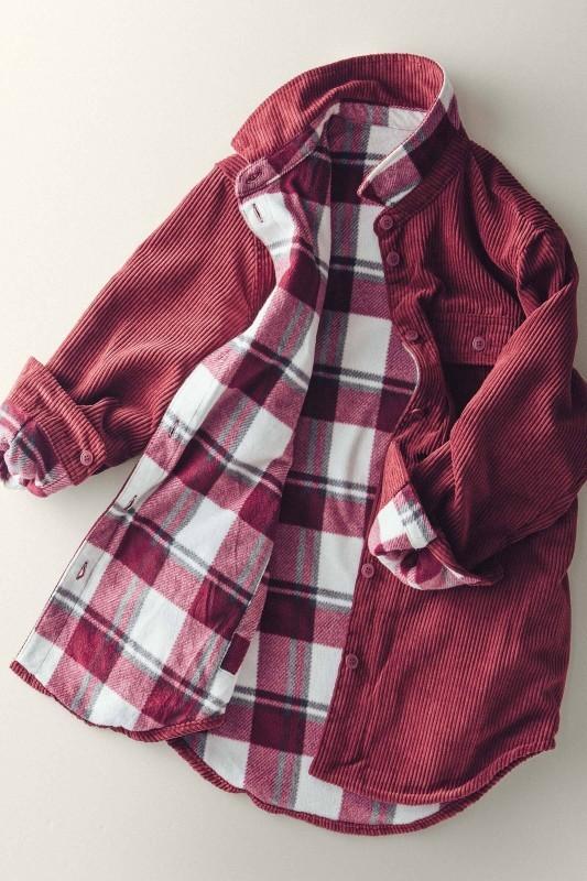 Reversible Corduroy Flannel Plaid Shacket – Western