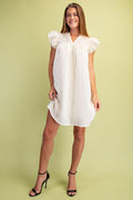 Metallic Embossed Mini Dress