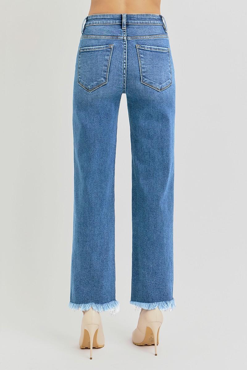 Tummy Control High-Rise Ankle Straight Jeans