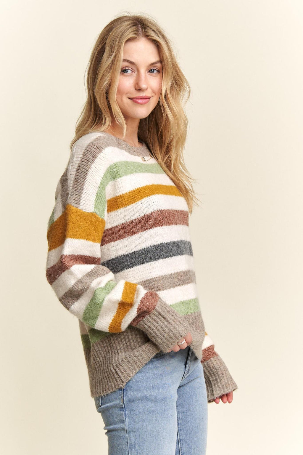 Multicolor Stripe Sweater Top