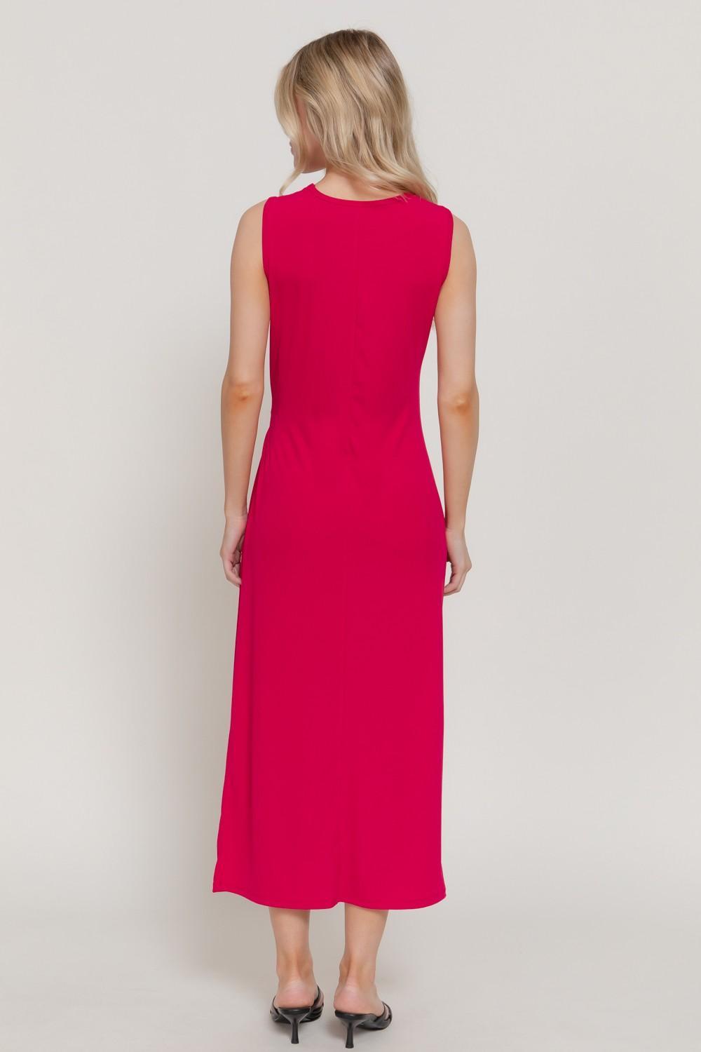 Sleeveless Waist Tie Midi Dress