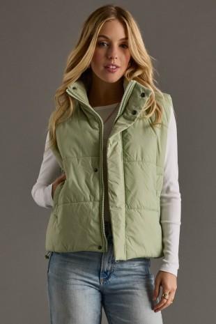 Light Sage Puffer Vest