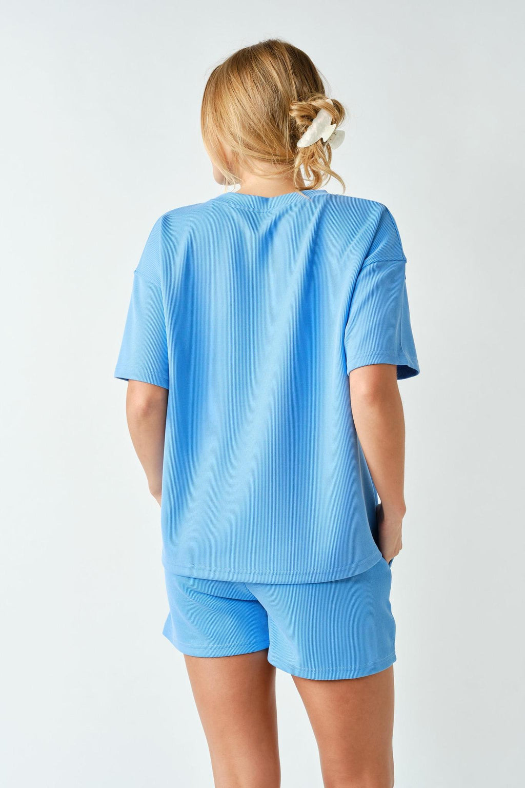 Luxe Sand Wash Rib Tee Set