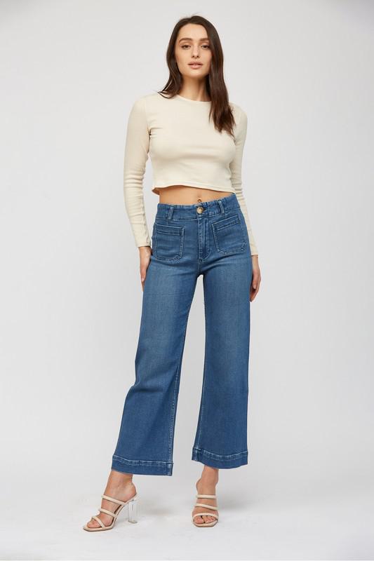 Super High Rise Wide Leg Cropped