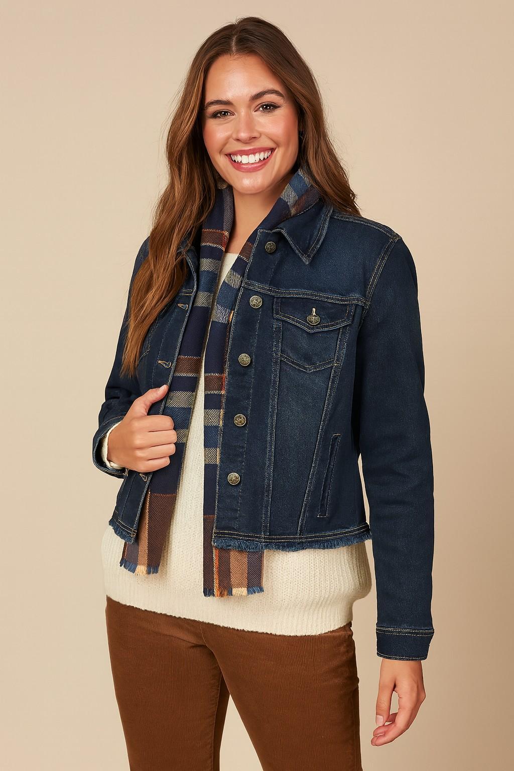 Frayed Hem Denim Jacket