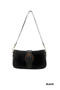 Elegant Suede Retro Buckle Bag