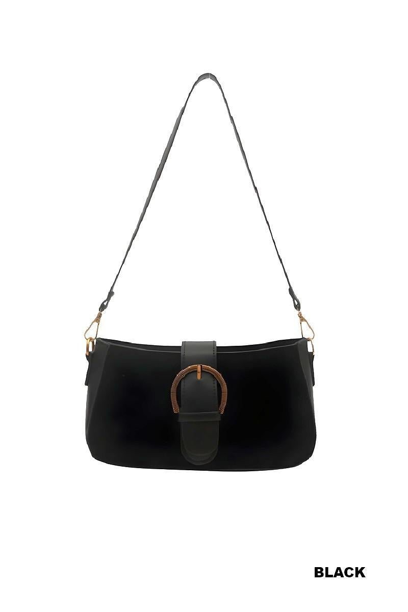Elegant Suede Retro Buckle Bag
