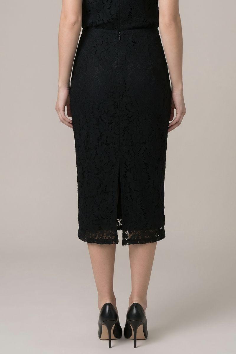 Lace Border Midi Skirt