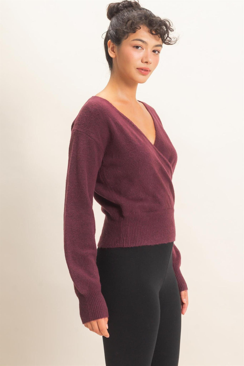 Wrap V-Neck Sweater