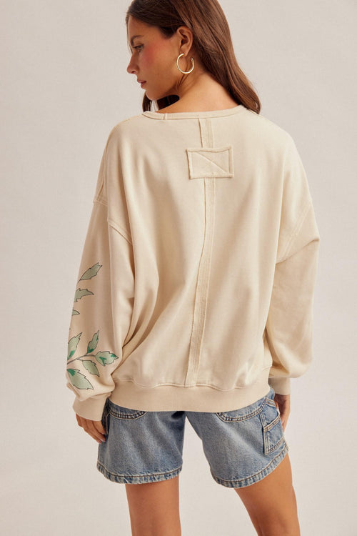 Botanic Garden Print Sweatshirt