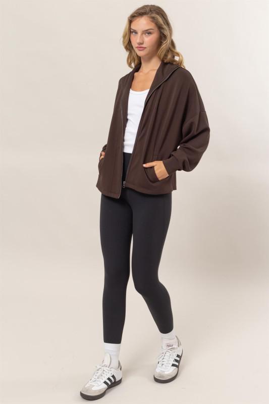 High Neck Zip-Up Jacket