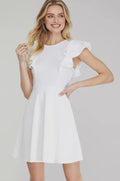 Flutter Sleeve Heavy Knit Dress
