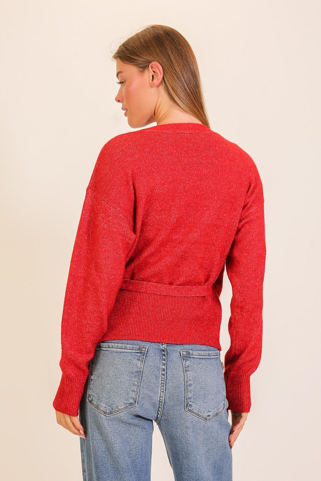 Soft Knit Wrap Sweater