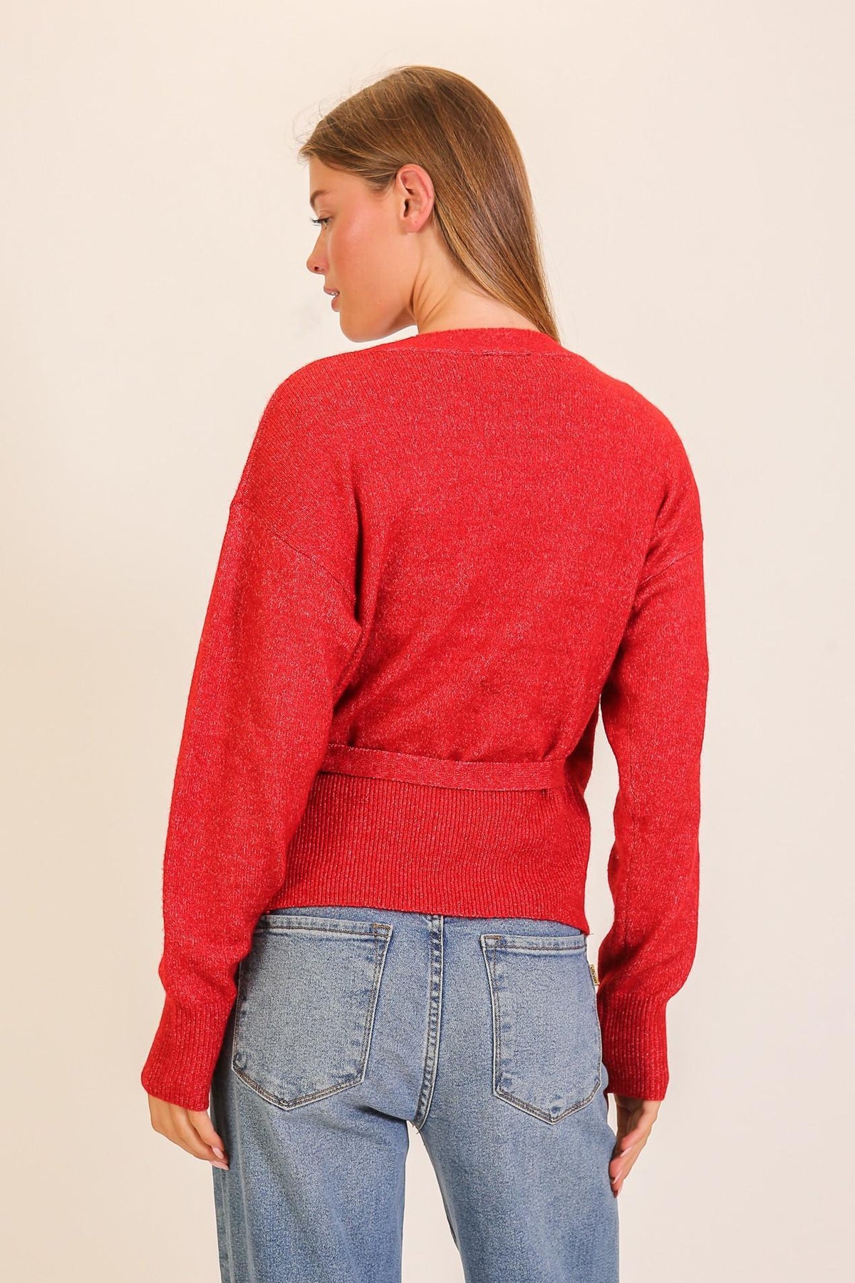 Soft Knit Wrap Sweater