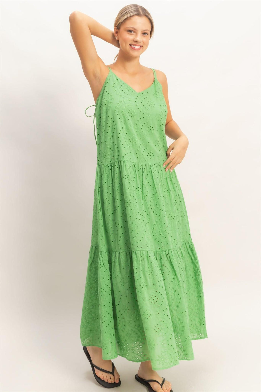 Tiered Spaghetti Strap Maxi Dress