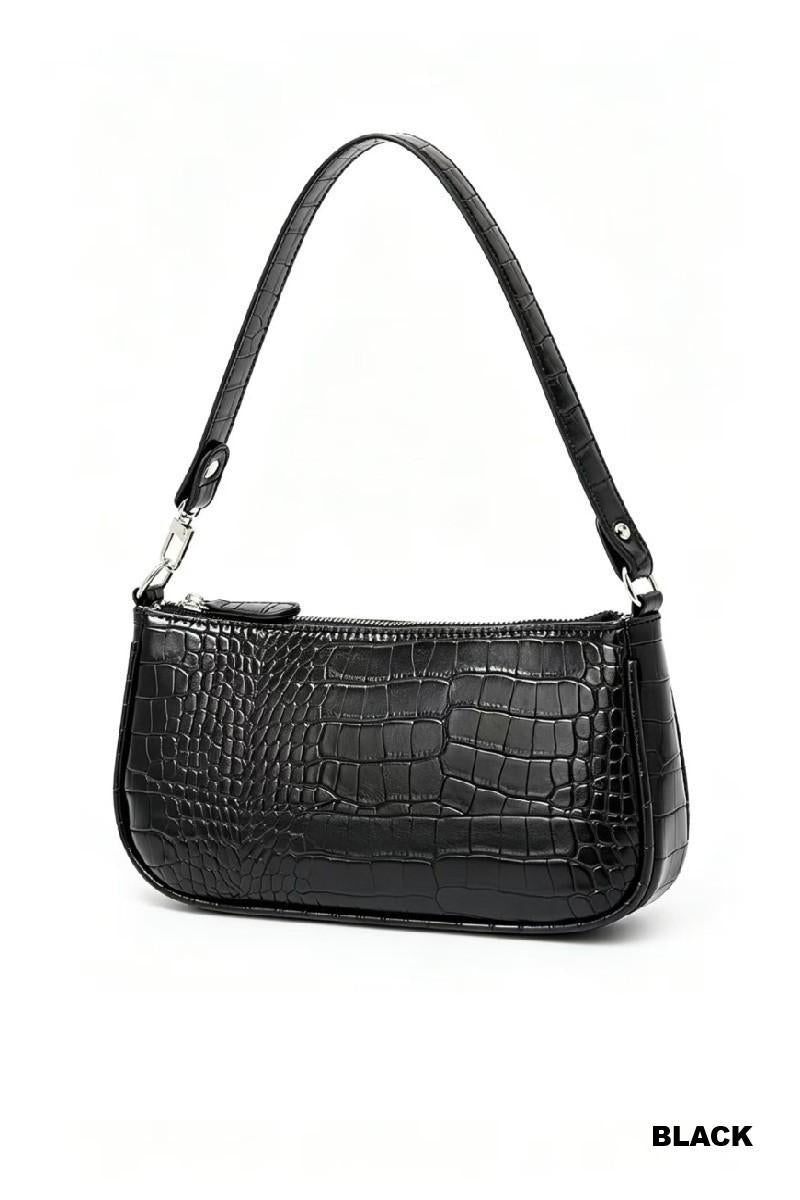 Crocodile Pattern Clutch Shoulder Tote
