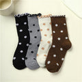 Ruffled Polka Dot Crew Socks