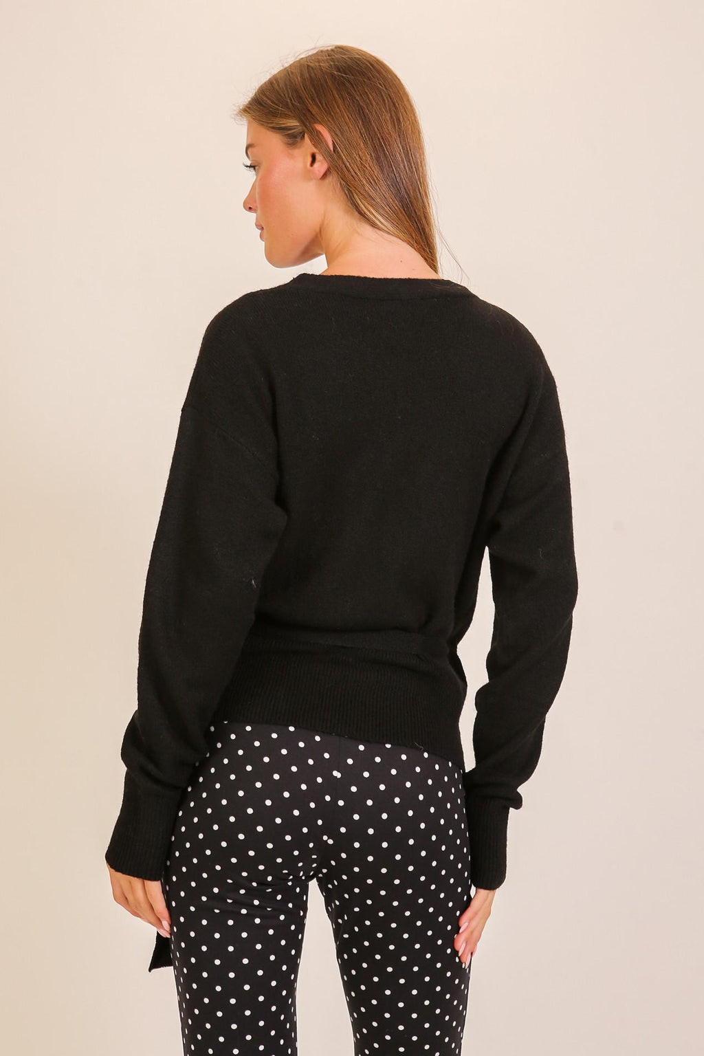 Soft Knit Wrap Sweater