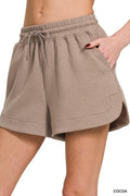 Scuba Elastic Waistband Shorts with Pocket