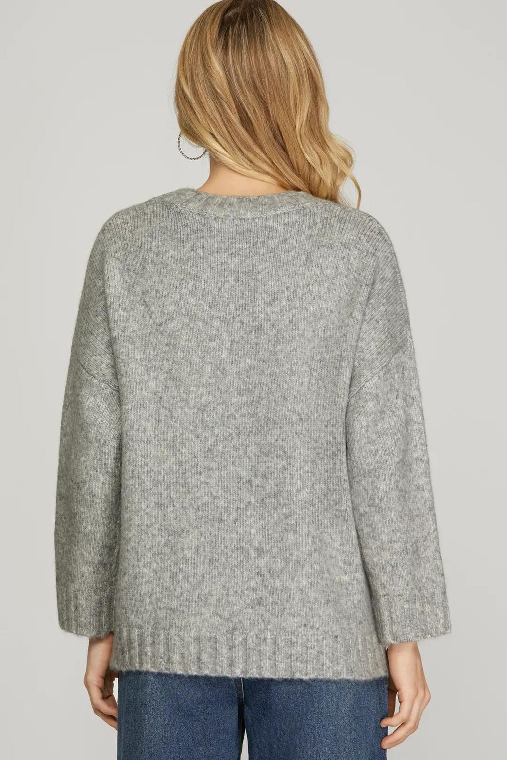 Long Sleeve Round Neck Sweater Top
