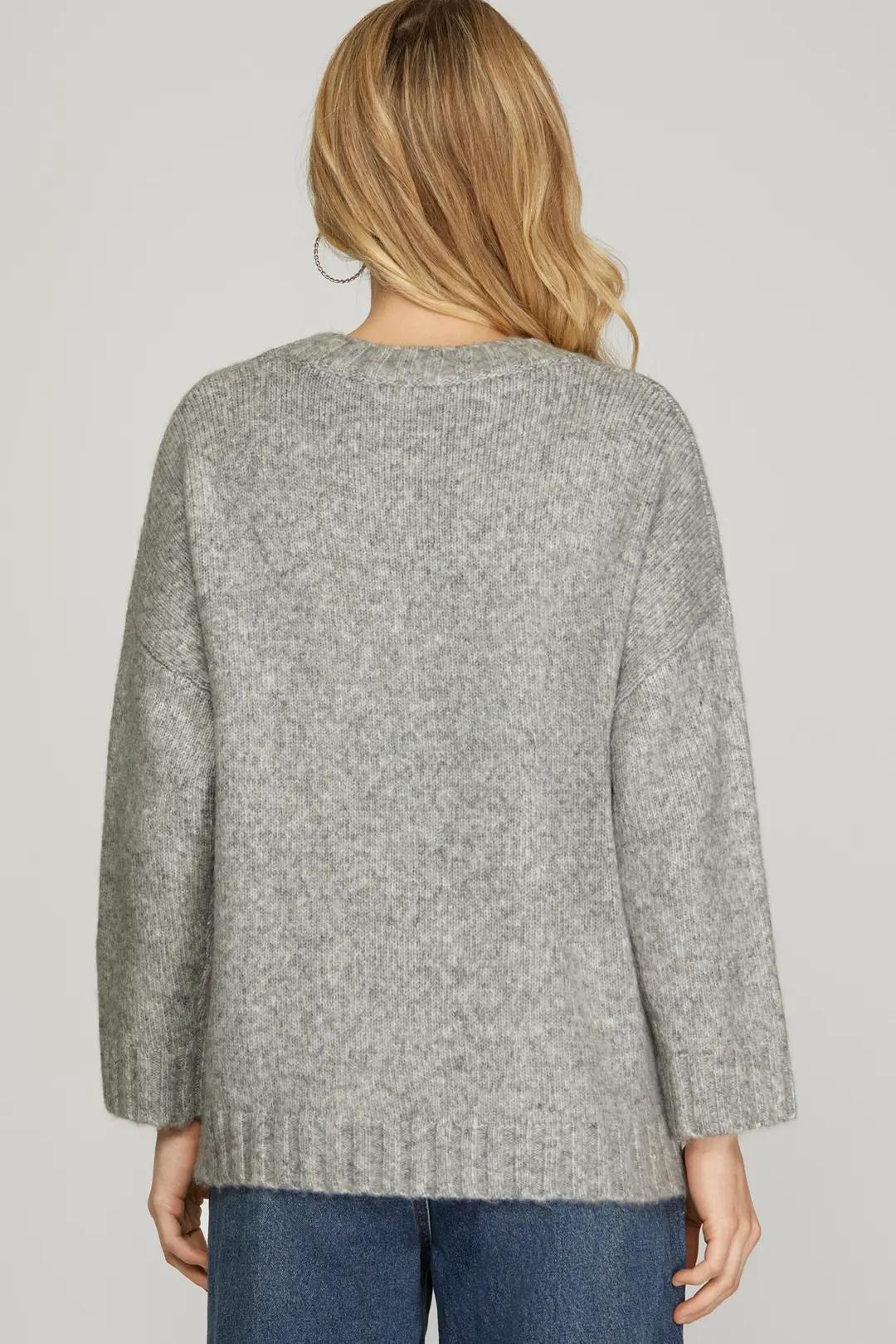 Long Sleeve Round Neck Sweater Top