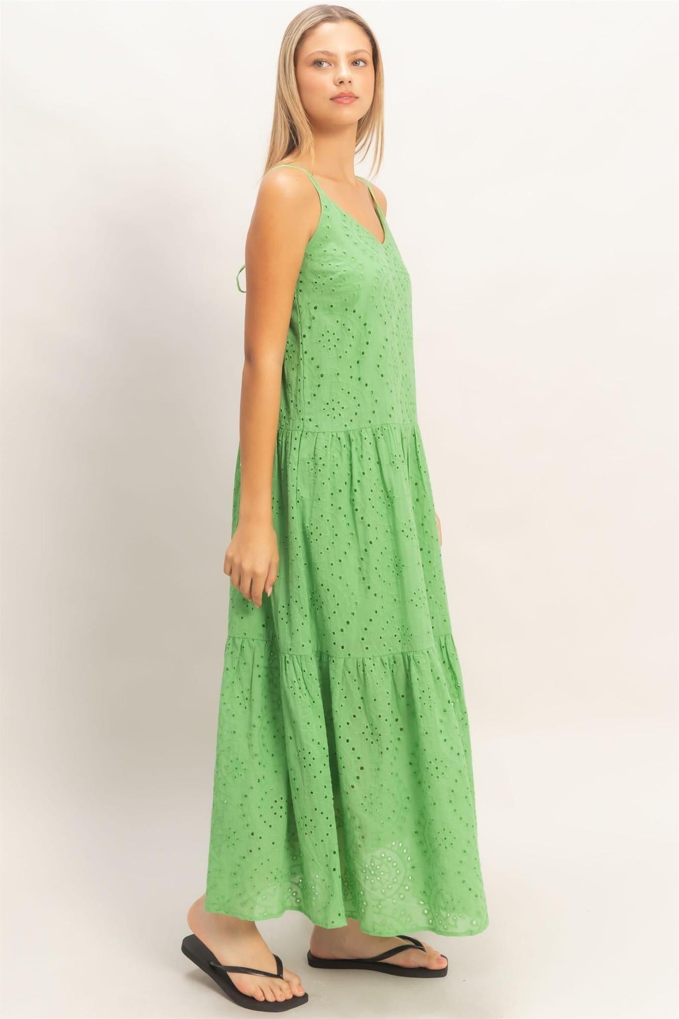 Tiered Spaghetti Strap Maxi Dress