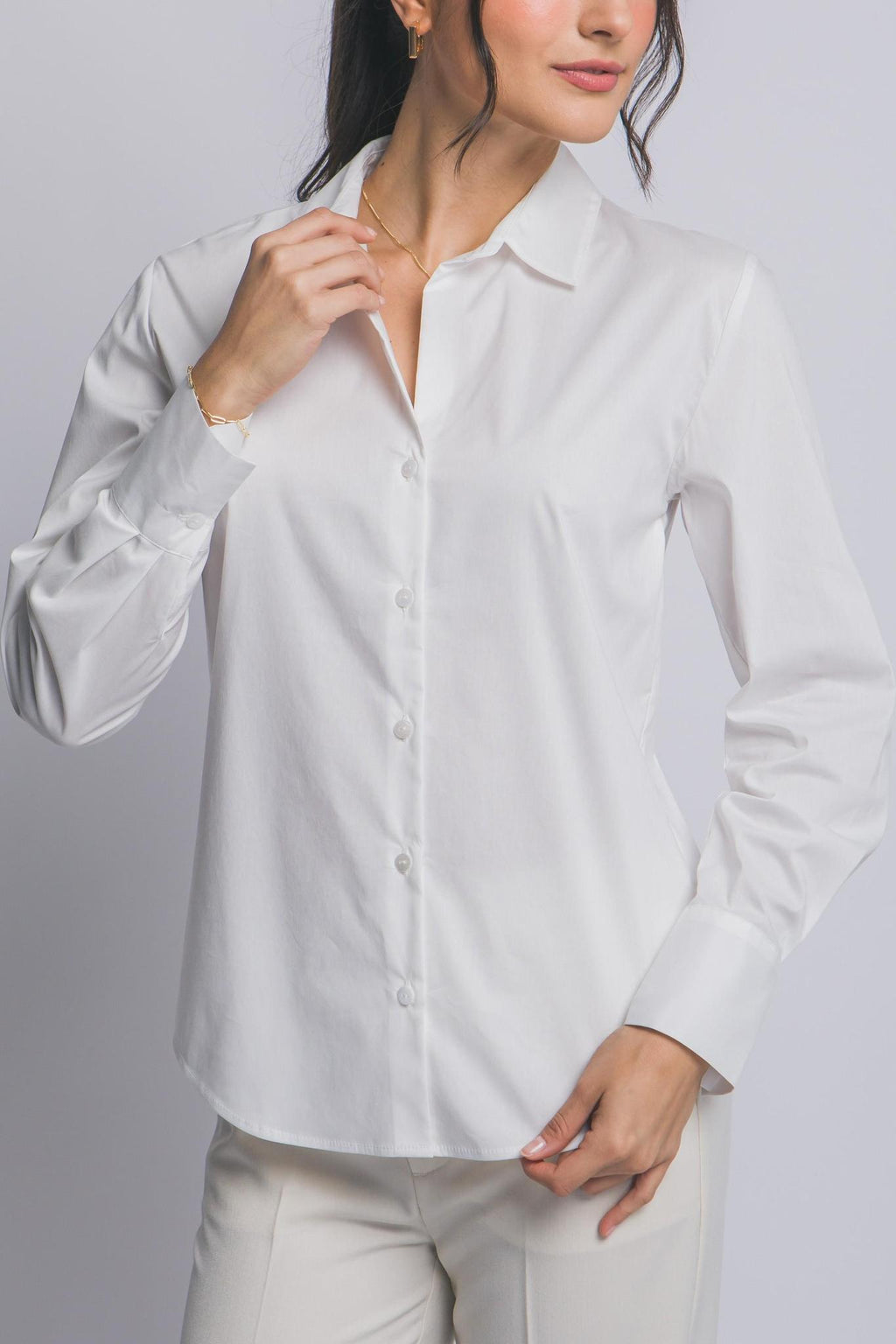 Classic Button-Up Poplin Shirt