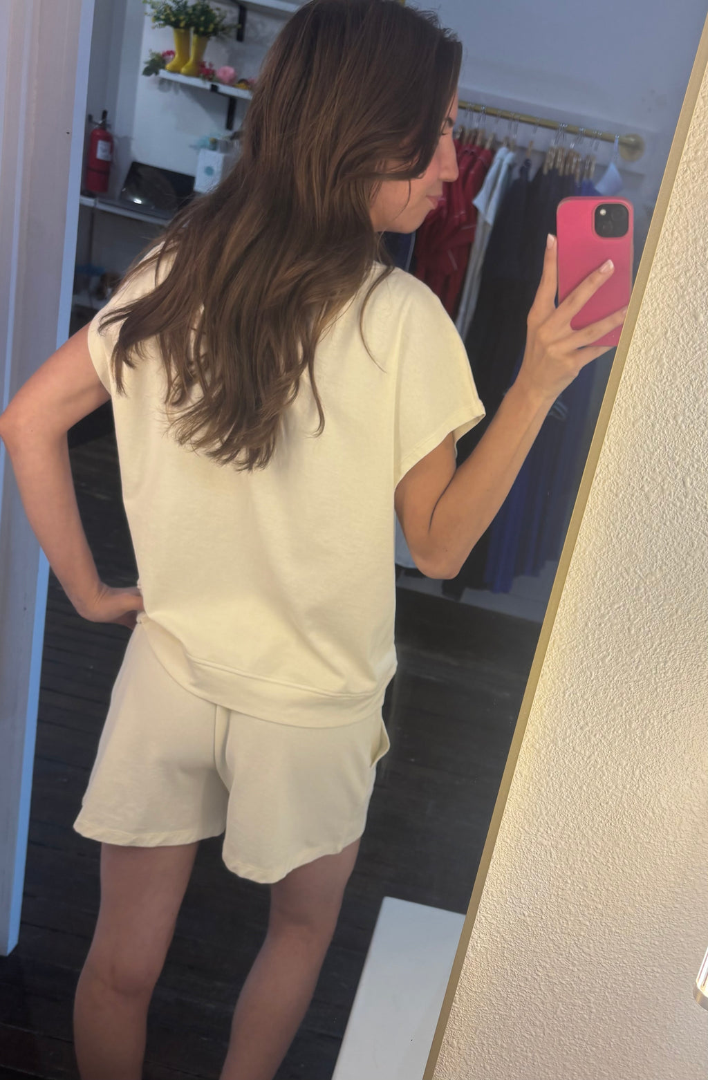 Sleeveless Crew Neck Top And Shorts Set