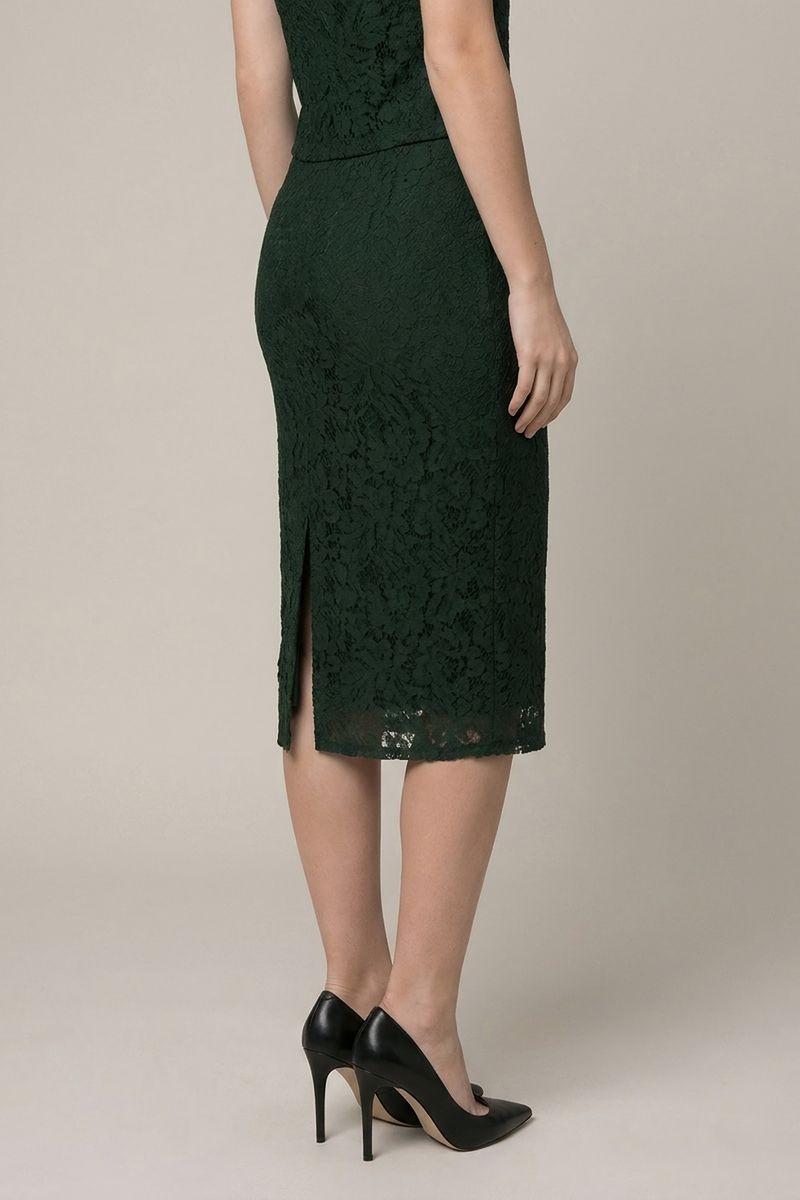 Lace Border Midi Skirt