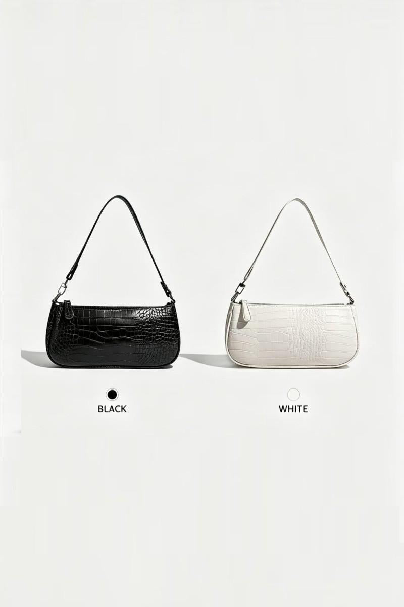 Crocodile Pattern Clutch Shoulder Tote