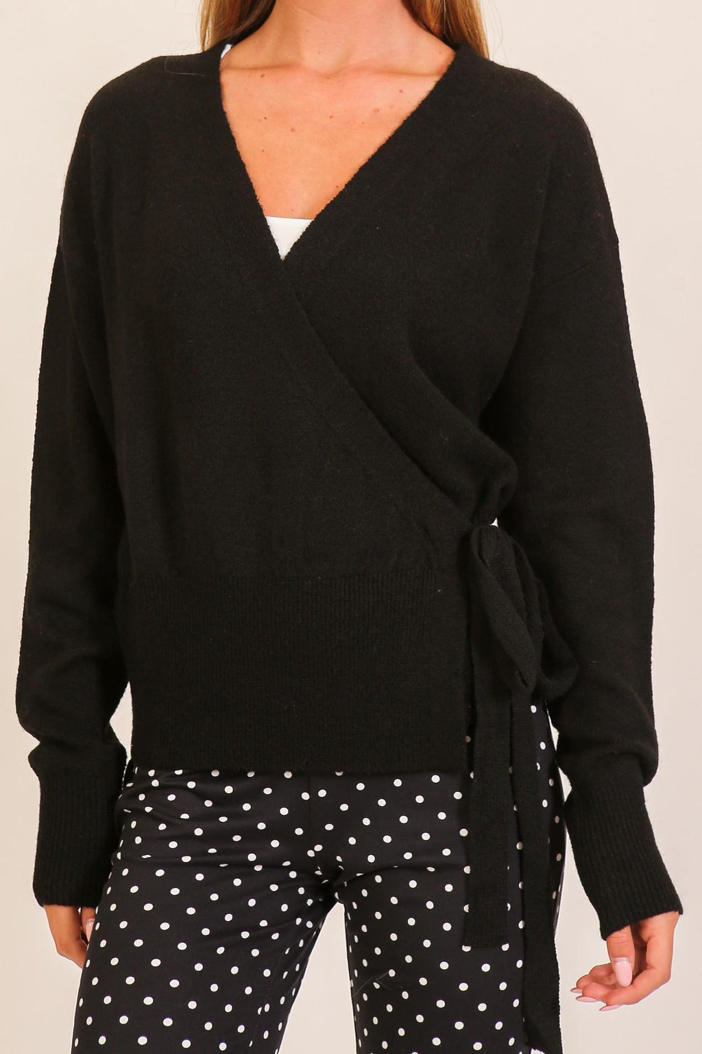 Soft Knit Wrap Sweater