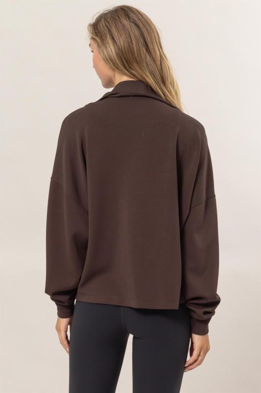 High Neck Zip-Up Jacket