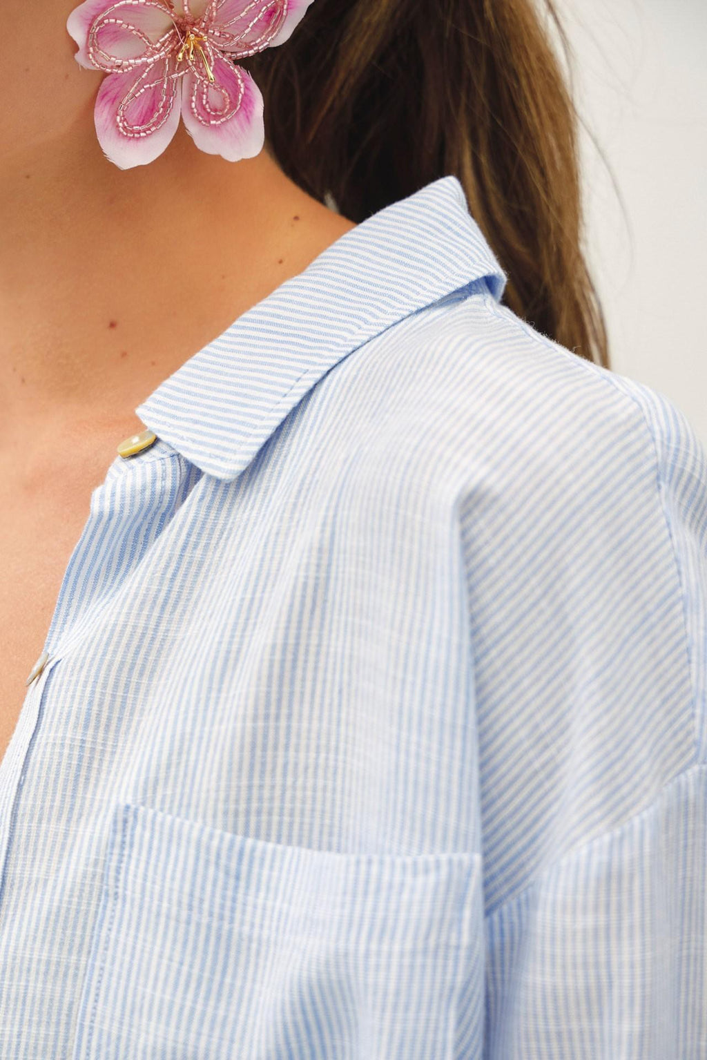Pinstripe Button Down Shirt