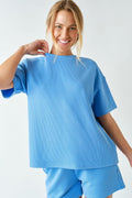 Luxe Sand Wash Rib Tee Set