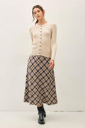 Campbell Plaid Knee Length A-Line Skirt