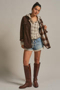 Reversible Corduroy Flannel Plaid Shacket – Western