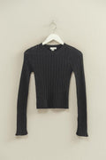 Versatile Ribbed Knit Sweater