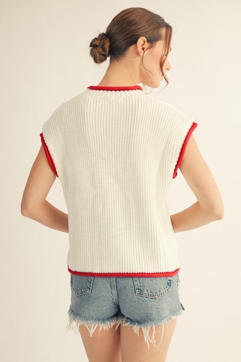 American Flag Lightweight Sweater Top