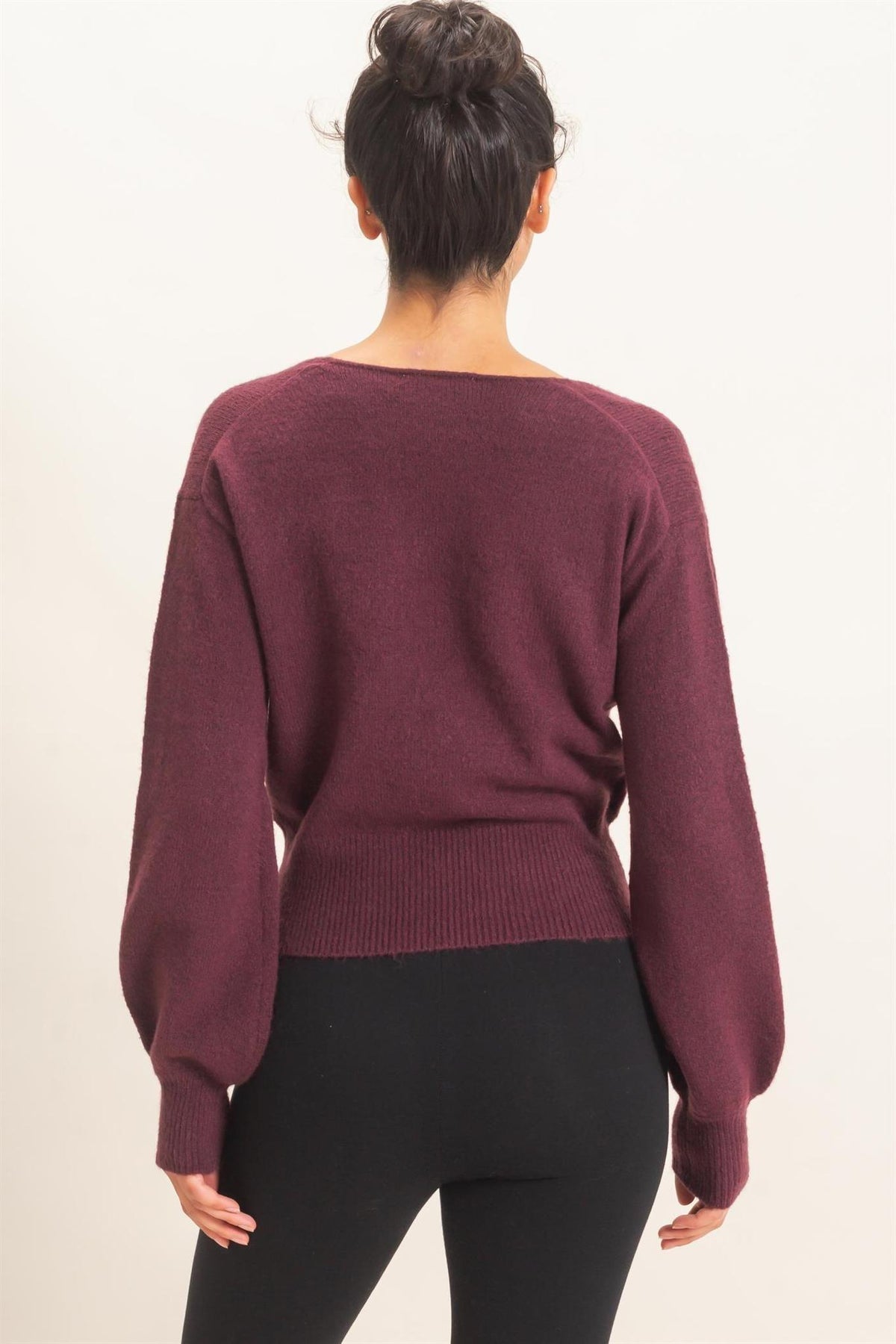 Wrap V-Neck Sweater
