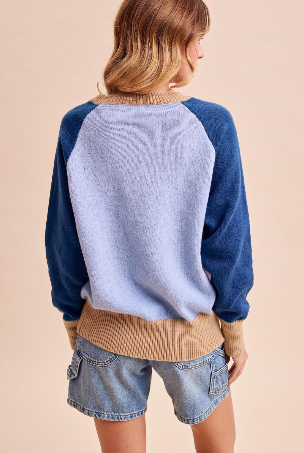 French Bulldog Intarsia Color Block Sweater