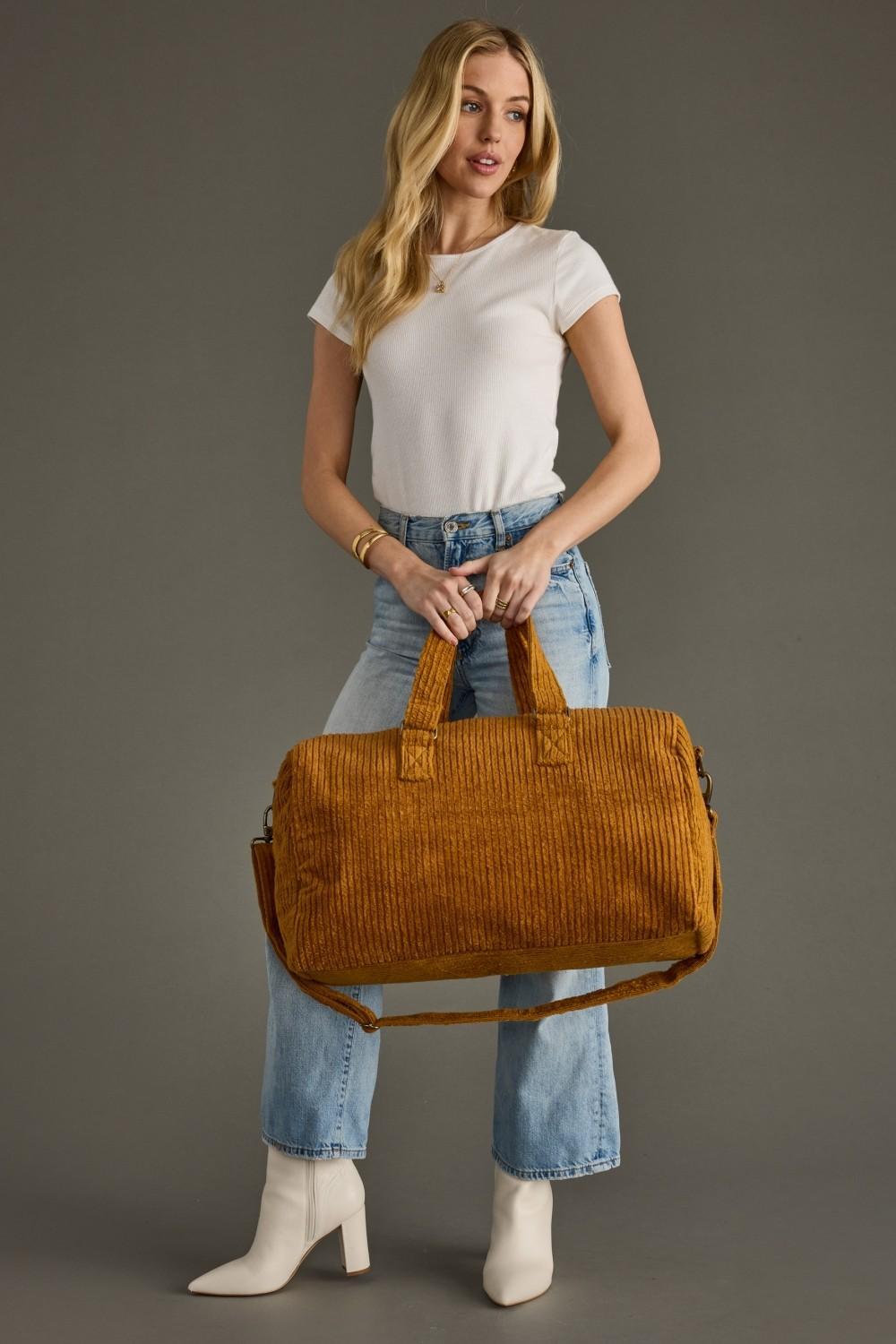 Mustard Corduroy Duffel
