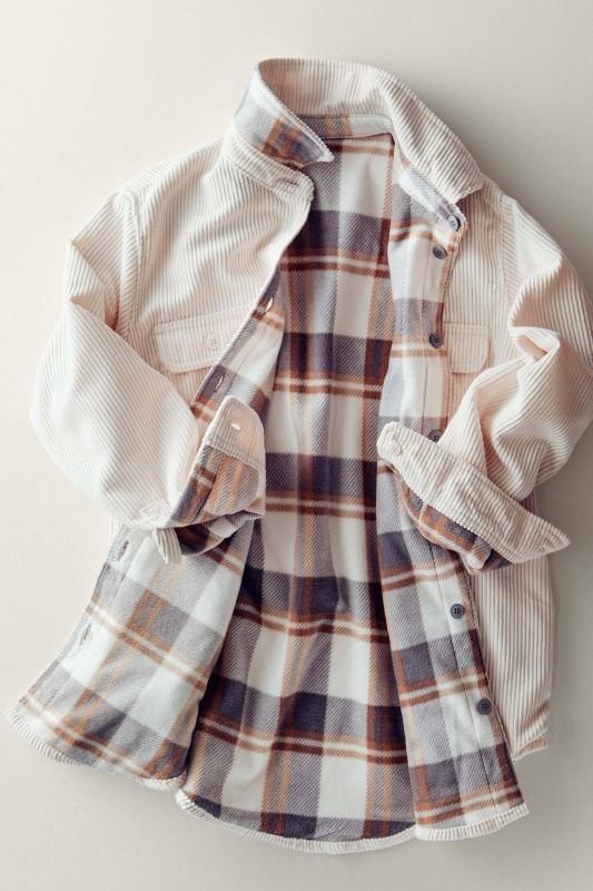 Reversible Corduroy Flannel Plaid Shacket – Western